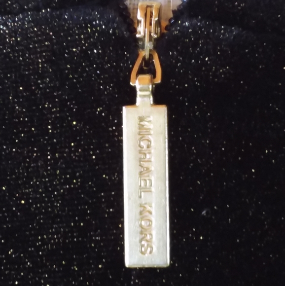 MICHAEL KORS BLACK TOP GOLD GLITTER SIZE S - Picture 8 of 8
